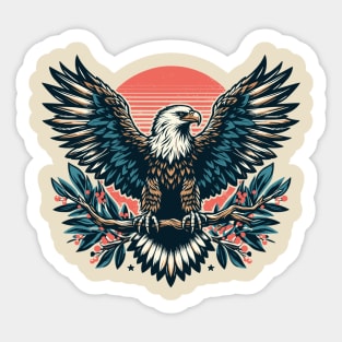 wedge-tailed eagle in flowers Sticker